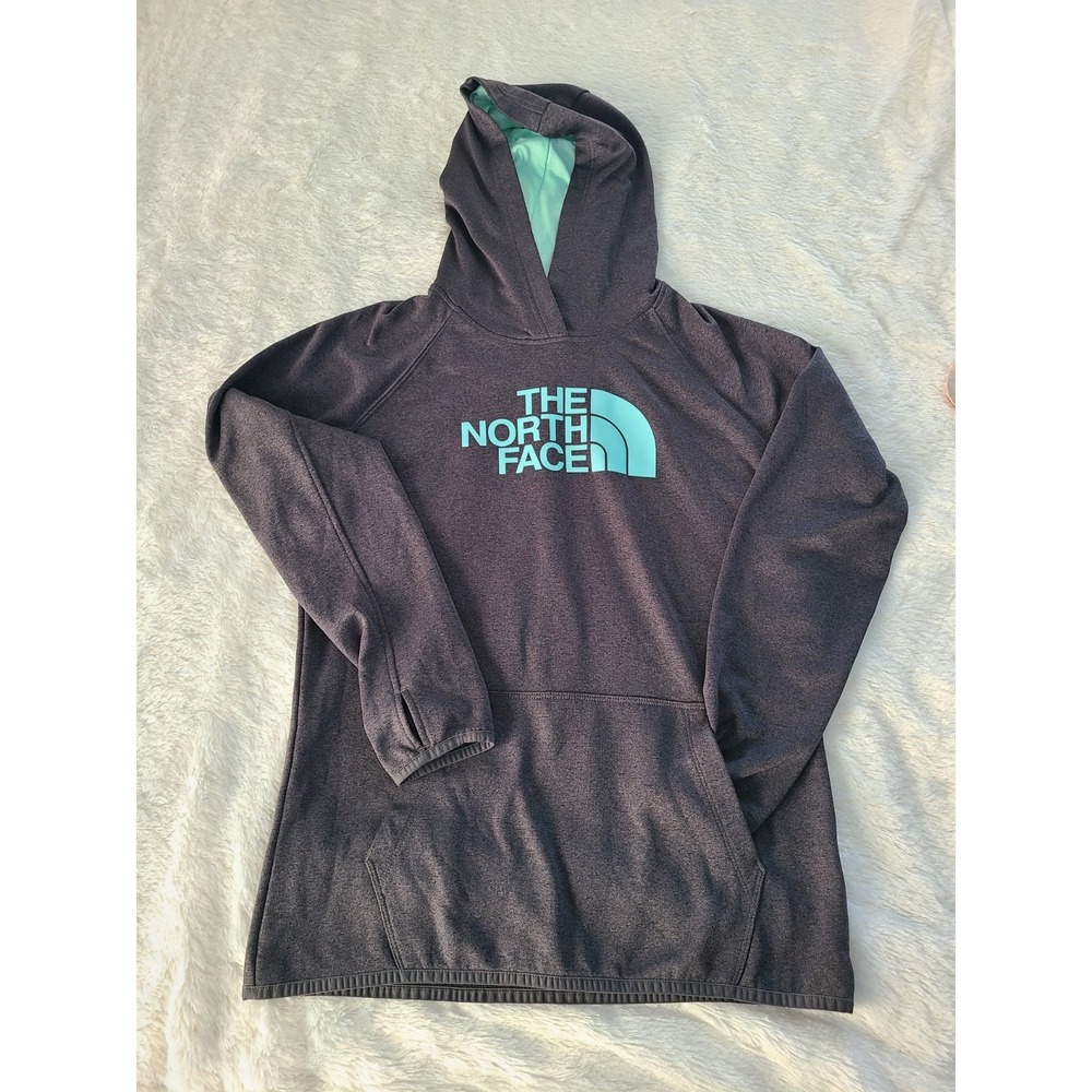 The North Face Womens Half Dome Pullover Hoodie Size L Dark Gray